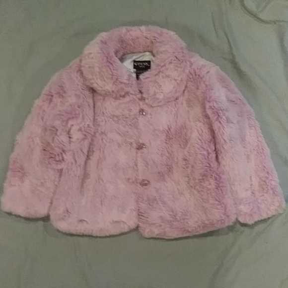 Guess Girls Faux Fur Jacket - Picture 1 of 5